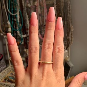 solid gold colored ring